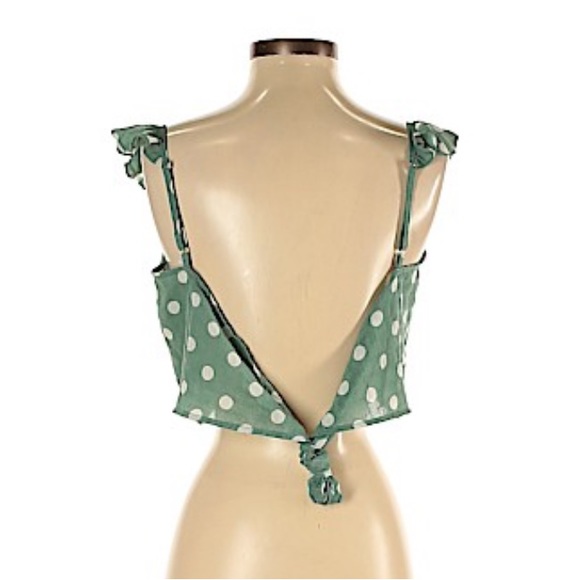 MinkPink Polka Dot Crop Blouse - Picture 2 of 5